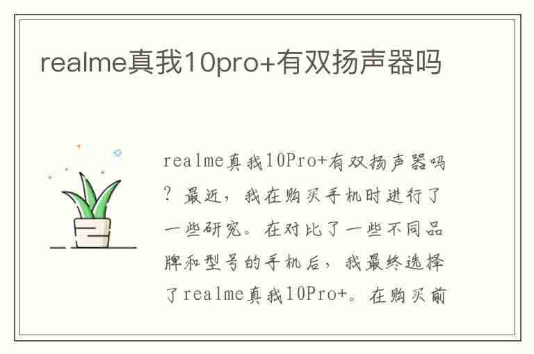 realme真我10pro+有双扬声器吗